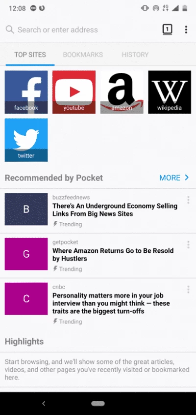 Firefox — لقطة شاشة 2